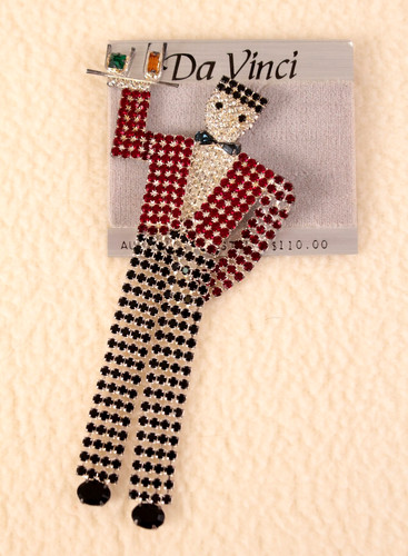 Vtg 80s vinci rhinestone - 80s,