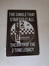 Gangsters The Birth Of 2 Tone  Metal Sign Plaque Ska/Mods Poster Retro FREE P&P