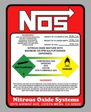 NOS Sticker Nitrous Oxide