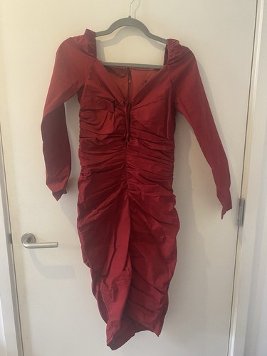 Red dress with chest detail