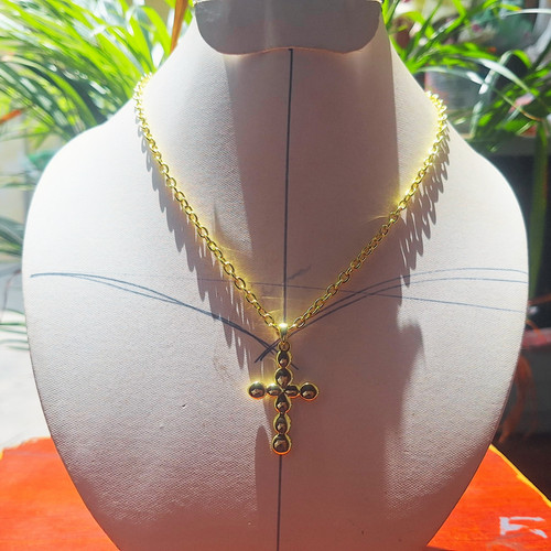 Bubble cross pendant necklace - bubble,