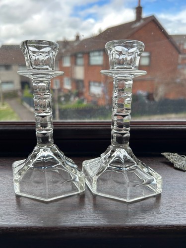 Vintage matching pair - of, clear