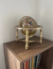 Vintage Gemstone World Globe