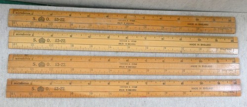 Four vintage hmso wooden - four,