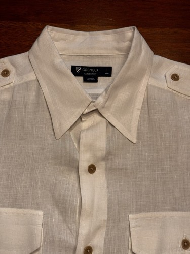 Linen safari epaulette - linen,