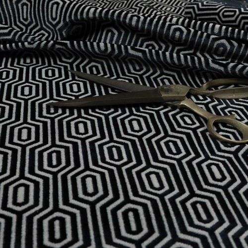 Geometric velvet fabric - geometric,