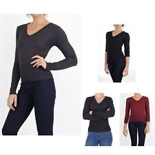 Balmoral Viscose Mix V Neck Ladies Jumper Knitwear Casual Plain Knit Pullover