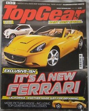 Top Gear magazine June 2008 featuring De Lorean, Fiat Abarth, Ferrari, Morgan
