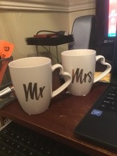 MR & MRS WHITE COUPLES  MUGS