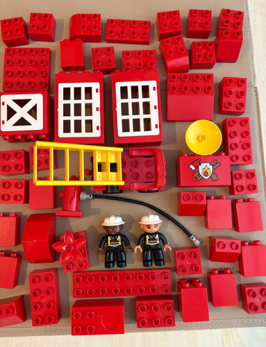 Lego duplo fireman figures red - duplo,