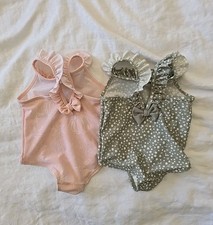 H&M Baby Girls Swinsuit Bundle X2 3-6 Months Super Cute Bow Shells Ruffle Frill