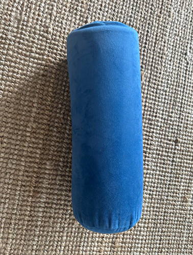 Blue cylindrical bolster - blue,