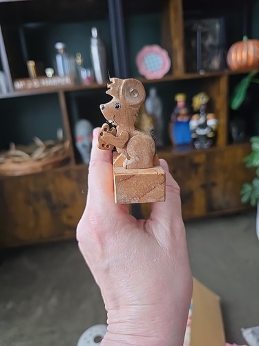Vintage wooden mouse - vintage, stop