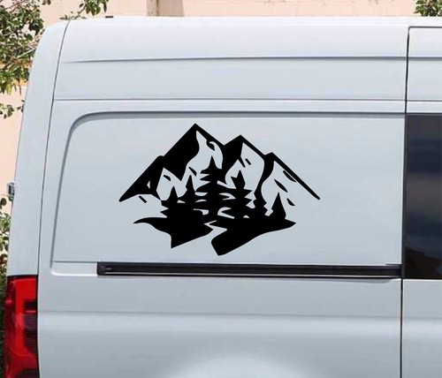 Mountain trees caravan - mountain,