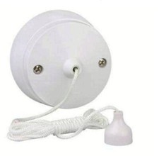6Amp Ceiling Pull Cord Switch 1 Way Bathroom/Toilet Lamp Light Switch