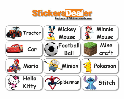 Custom name school - name, stickers