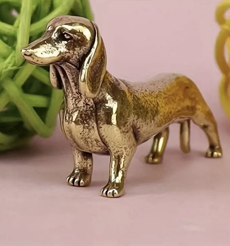 Brass statuette cute dwarf - brass,