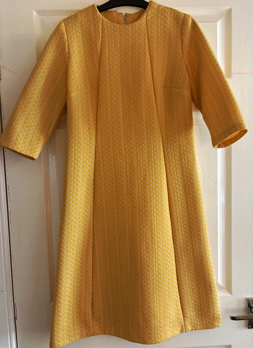 Vintage yellow 60s mod dress - yellow,