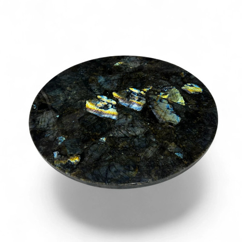 Round labradorite stone coffee - labradorite,
