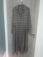 Brand New Next Checked Plaid Maxi Shirt Dress 16 Prairie Trad Wife Cottage Core