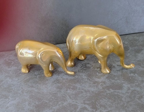 Brass elephants high 3 - brass, inch