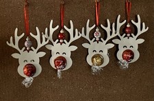 Christmas Tree Decoration Chocolate Holder Wooden Reindeer