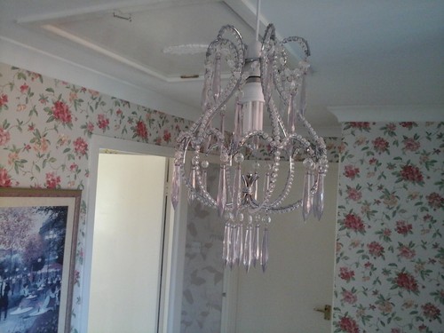 Lampshade hanging lilac - lampshade,hanging,