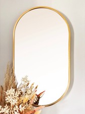 Gold Oval Metal Modern Wall