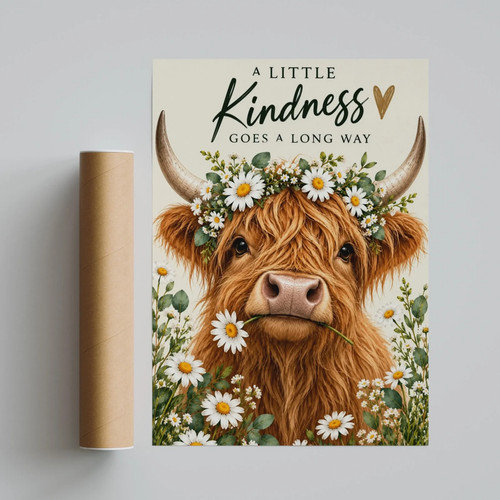 Highland cow art print - cow,