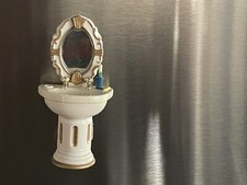 ACME Fridge Magnet Old fashioned BATHROOM VANITY Vintage 1996 Mirror Miniature