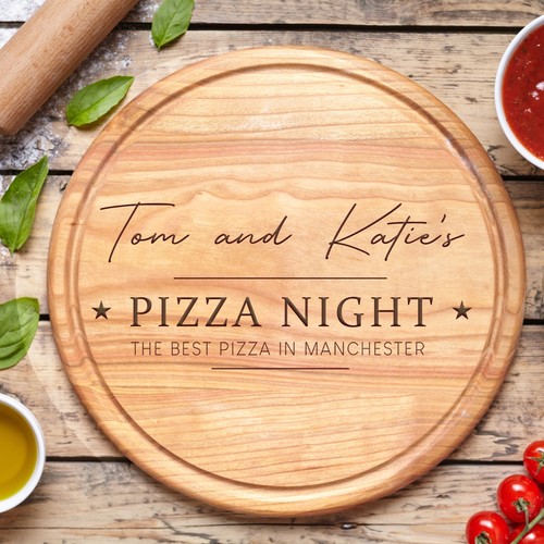 Personalised pizza board large - personalised,