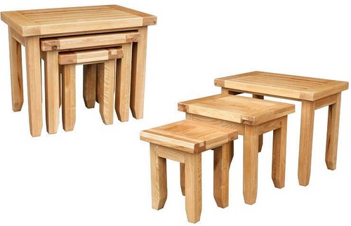 Devon oak nest tables - oak, of