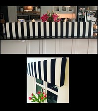 Black and white striped Padded