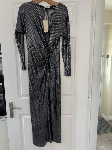Black sparkly stretch maxi - black,
