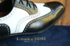 Loake 1880 black white leather - loake,