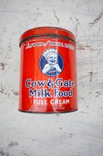 Vintage Red Cow & Gate Baby Milk Food Advertising Tin