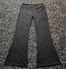 BLACK SOFT-FEEL STRETCH BOOTCUT YOGA PANTS/TROUSERS - EXTRA LARGE (UK 16-18)