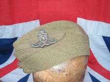 1941 WWII British Army Officer's Field Service Khaki Side Cap / Hat R.A. Name