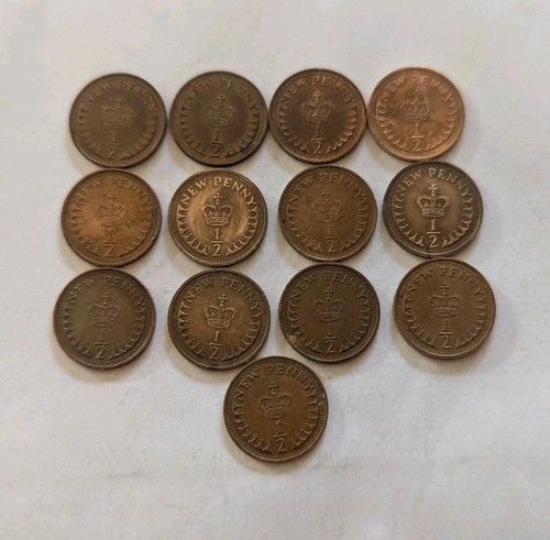 Decimal half new penny coins - penny,