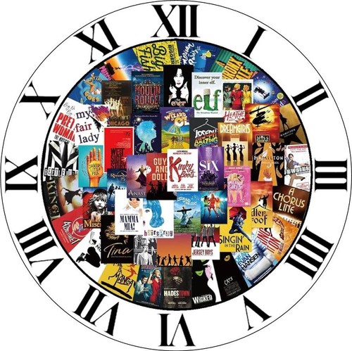 Musicals collage wall clock - wall,