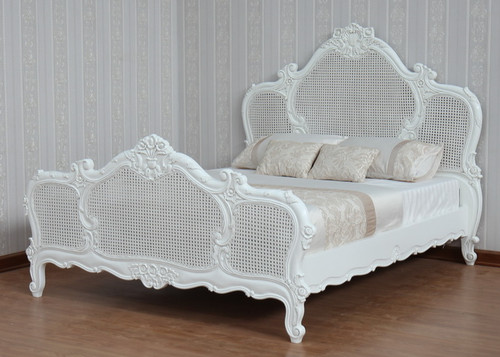French arch rattan bed - french,