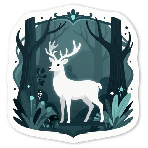 Ethereal white stag - stag',