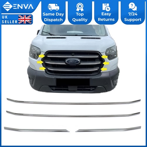 Pcs chrome front grill trim - front,