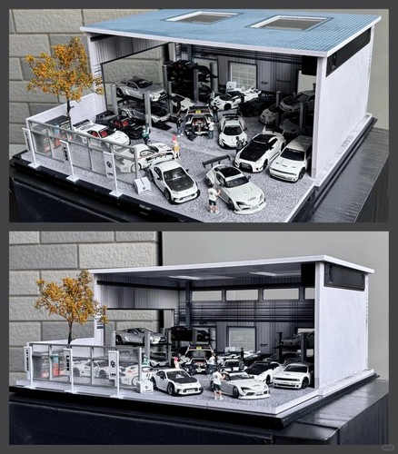 Diorama garage model - model, led