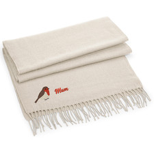 personalised robin scarf