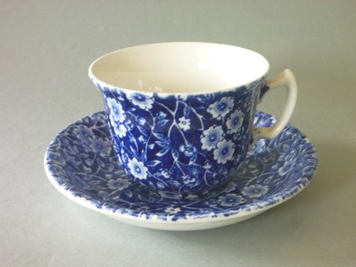 Burleigh blue calico tea cup - blue,