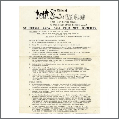The beatles 1963 southern area - the,