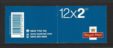 GB 2004 12 x 2nd CLASS STAMP BOOKLET ME4 VAR BRIGHT FLUOR - CYLINDER W2