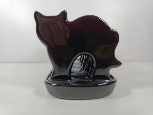 Ceramic black cat vintage - cat,