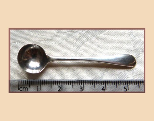 Solid silver salt - salt, spoon